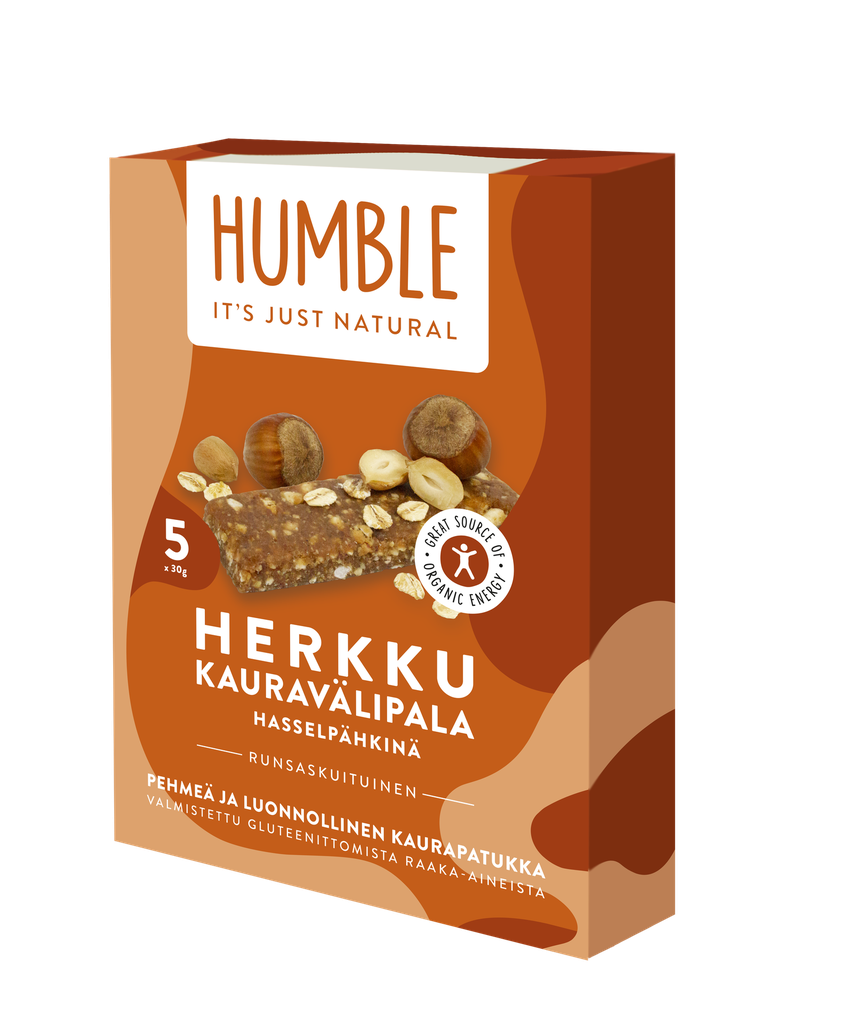 Humble Kauravälipala Hasselpähkinä 5x30g (Monipakkaus) x 8