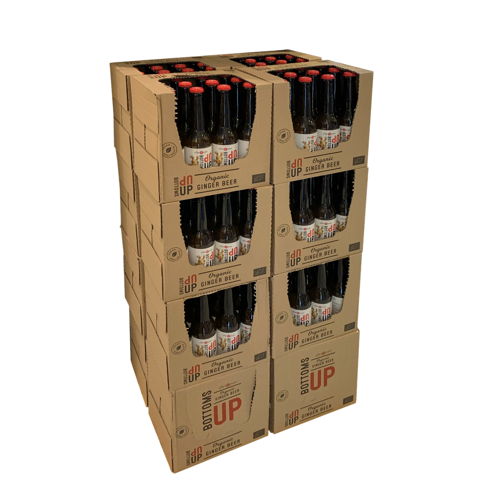 Bottoms Up Organic Ginger Beer 1/4-pallet 330ml x 192 (KLP 0,10€) FI-EKO-201