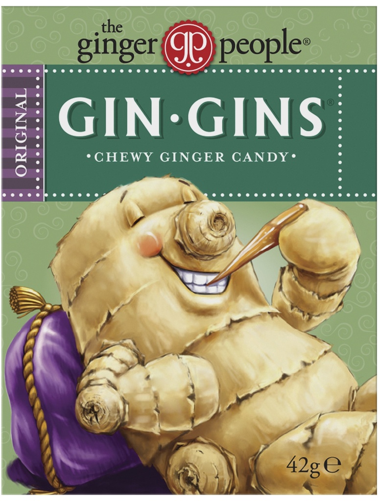 Gin Gins Original Chewy Inkiväärimakeinen 42g x 24