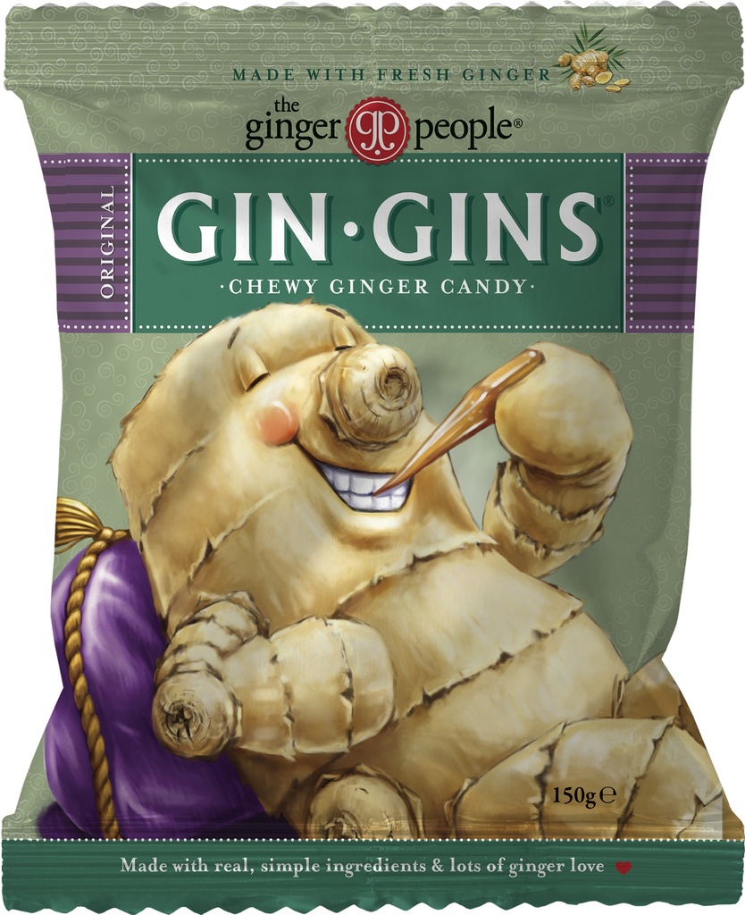 Gin Gins Original Ginger Chews 150g x 12