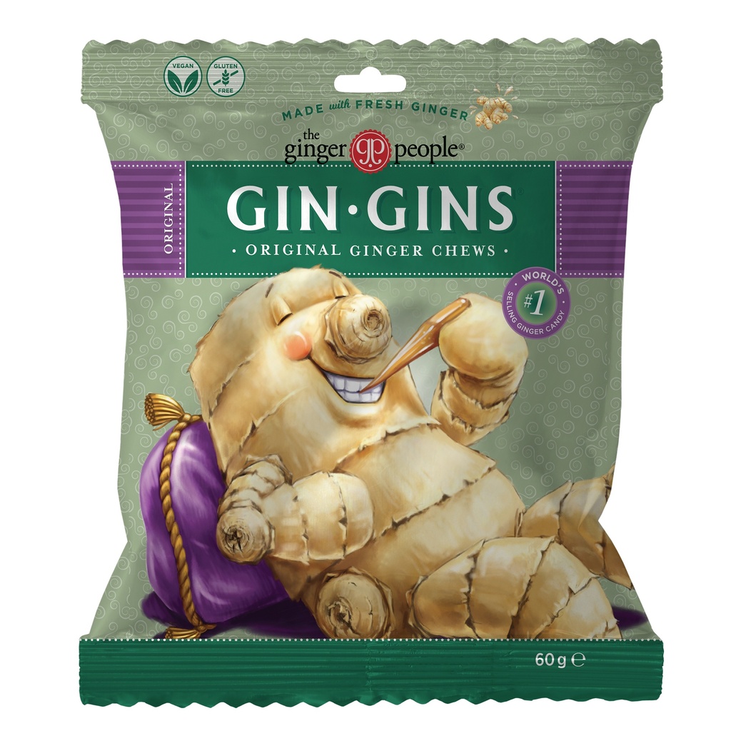 Gin Gins Original Ginger Chew 60g x 12