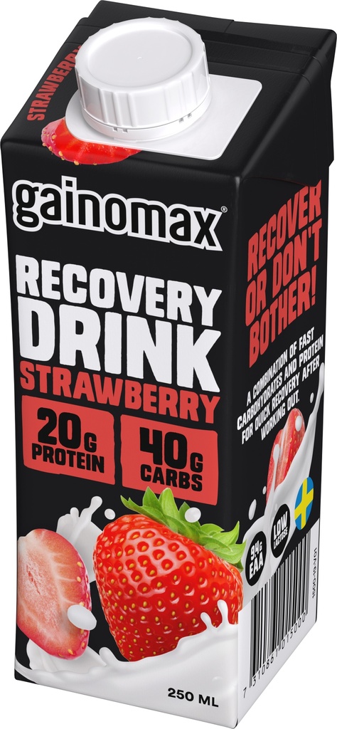 Gainomax Recovery mansikka 250ml x 16