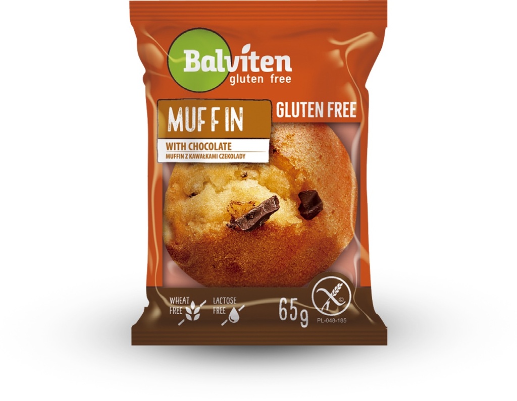 Balviten Gluteeniton Suklaamuffinssi 65g x 12