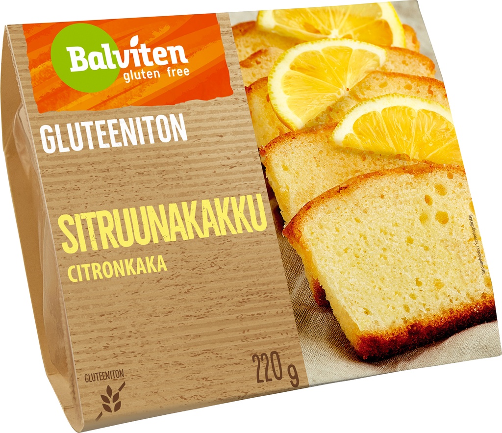 Balviten Gluteeniton Sitruunakakku 220g x 10