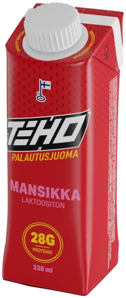 TEHO Mansikka palautusjuoma voimaharjoitteluun 330 ml x14