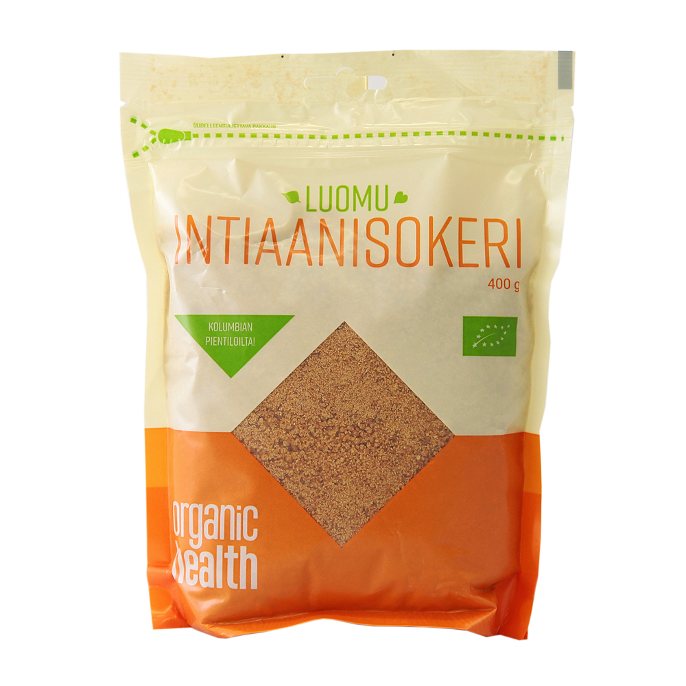 Organic Health Luomu Intiaanisokeri 8 x 400 g FI-EKO-201