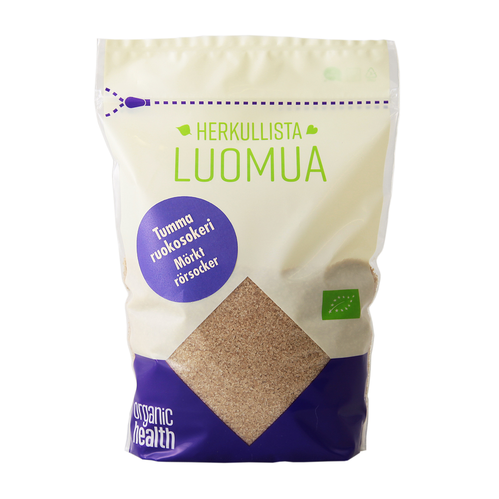 Organic Health Luomu Tumma Ruokosokeri 7 x 500 g FI-EKO-201