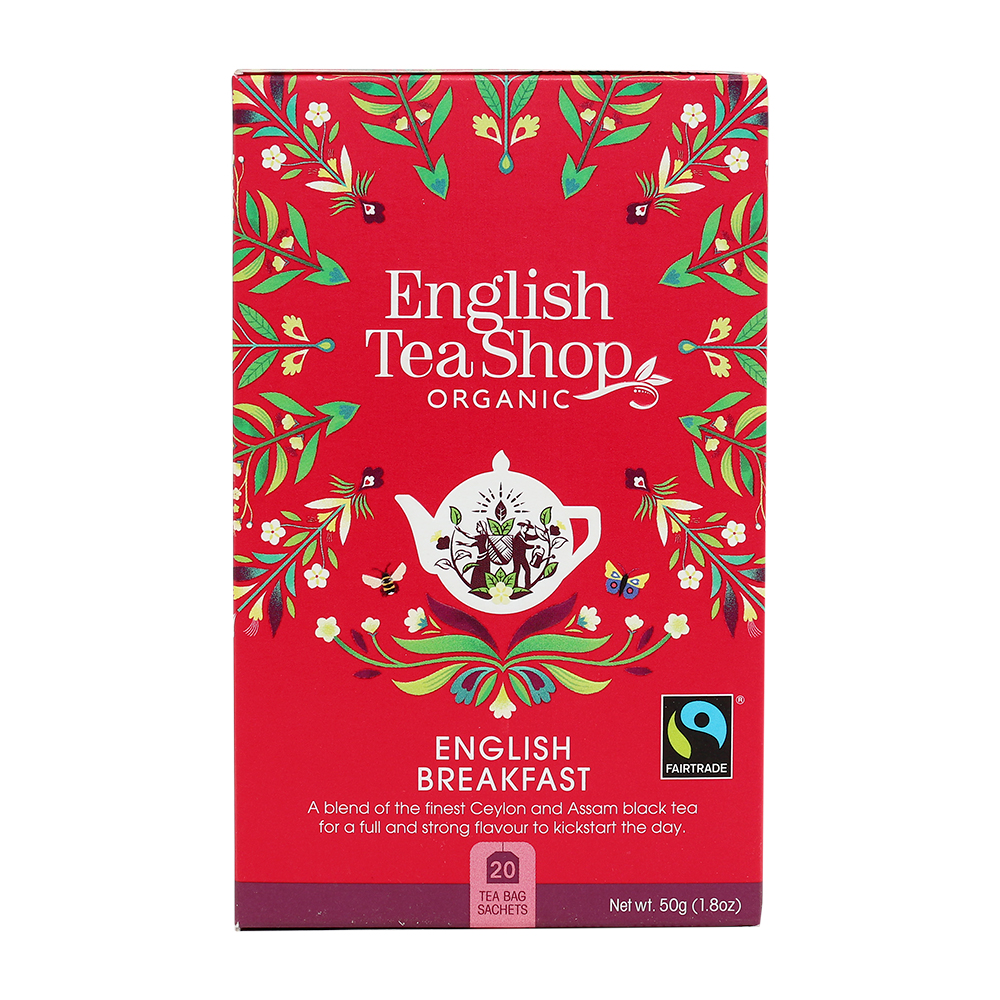 English Tea Shop Luomu Musta Tee English Breakfast 20 pss, Reilu (6 x 40 g) FI-EKO-201