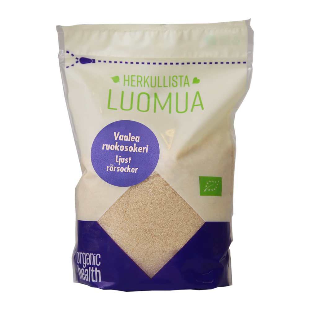 Organic Health Luomu Vaalea Ruokosokeri 7 x 500 g FI-EKO-201