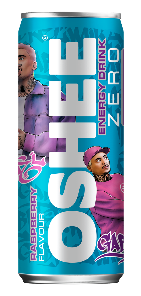 OSHEE Energy drink Raspberry Zero 330ml x 24 (Mikael Gabriel Edition) (TLK 0,15€)