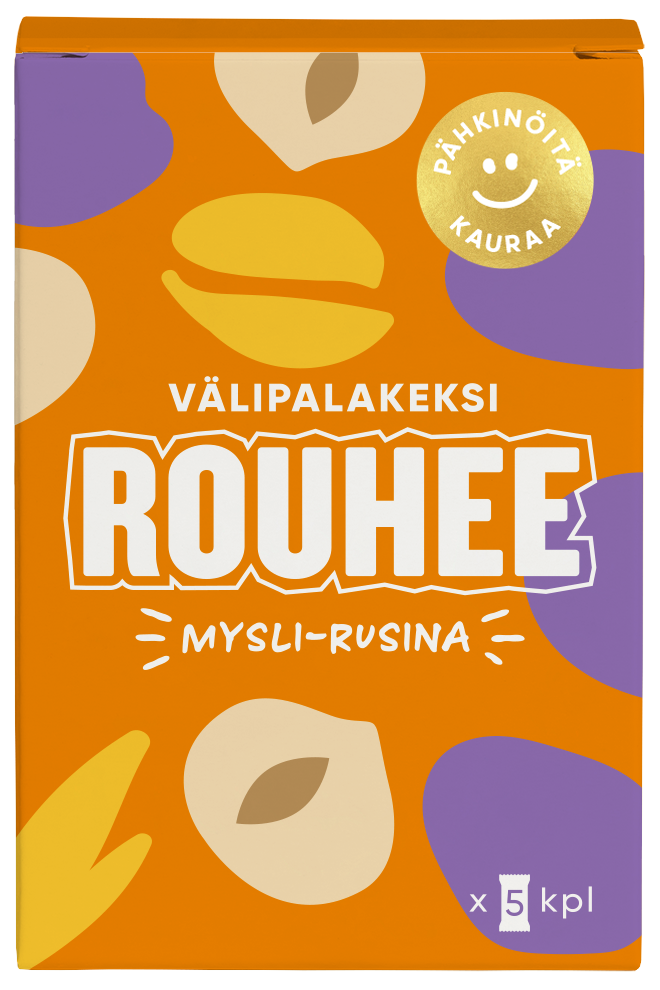 ROUHEE Mysli-Rusina Välipalakeksi 30g x 5 (monipakkaus) x 8