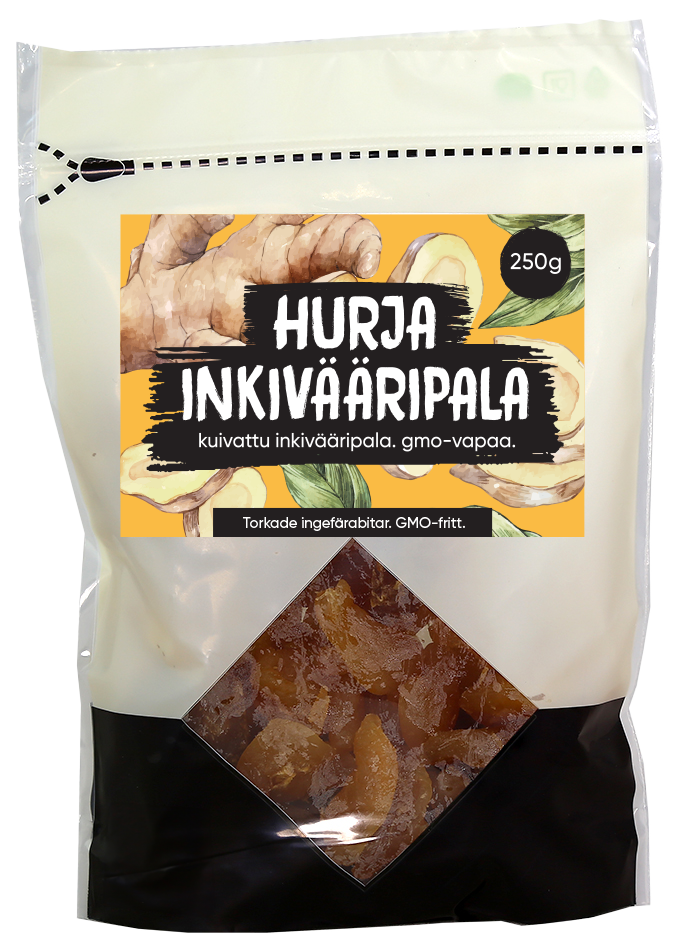 Hurja Inkivääripala, hedelmäsokeroitu ja rikitön 10x250g