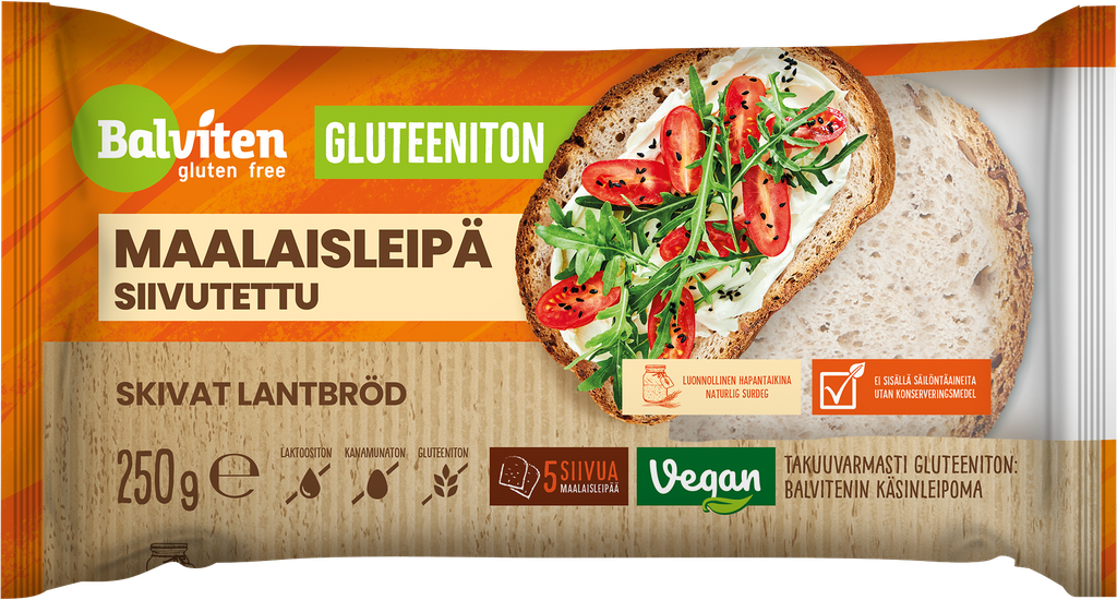 Balviten Glutefri Lantbröd 250g x 5