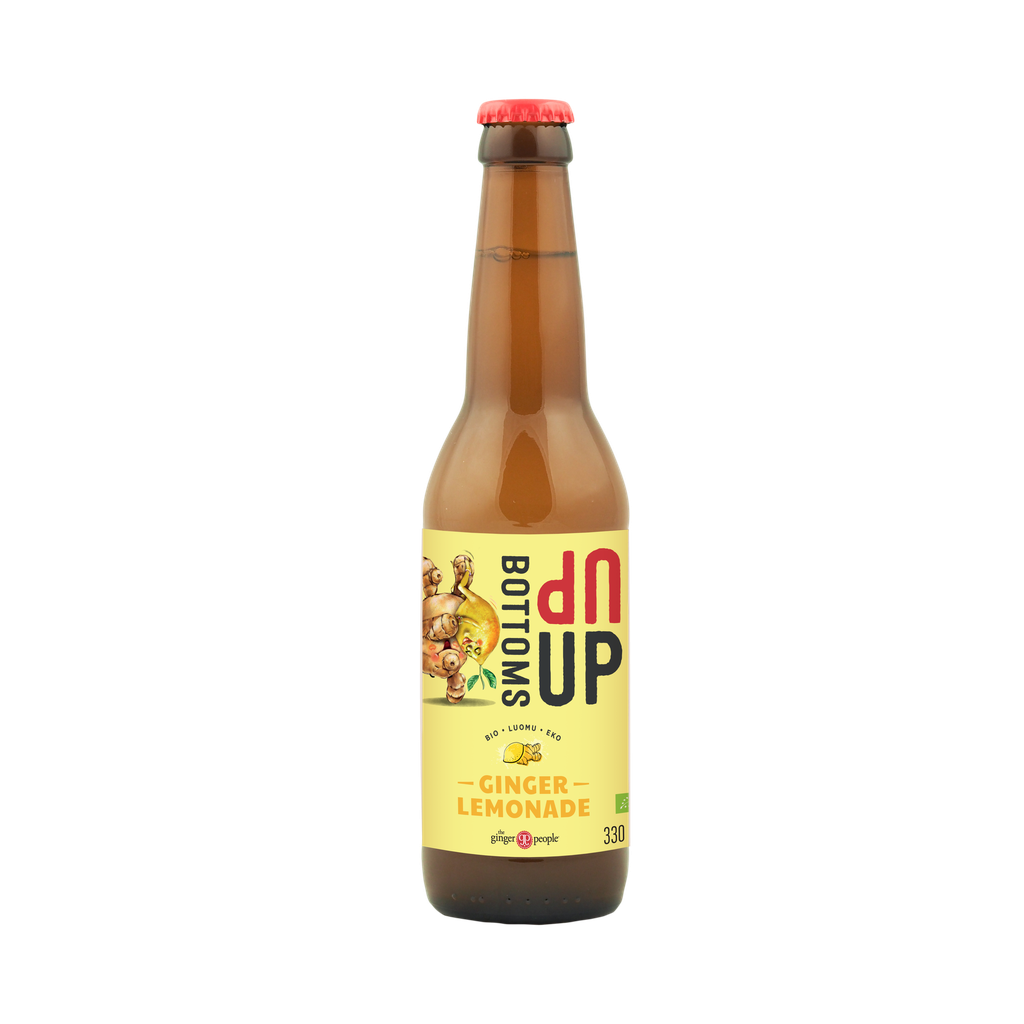Bottoms Up Luomu Inkivääri Lemonade 330ml x 12 FI-EKO-201 PL-EKO-07