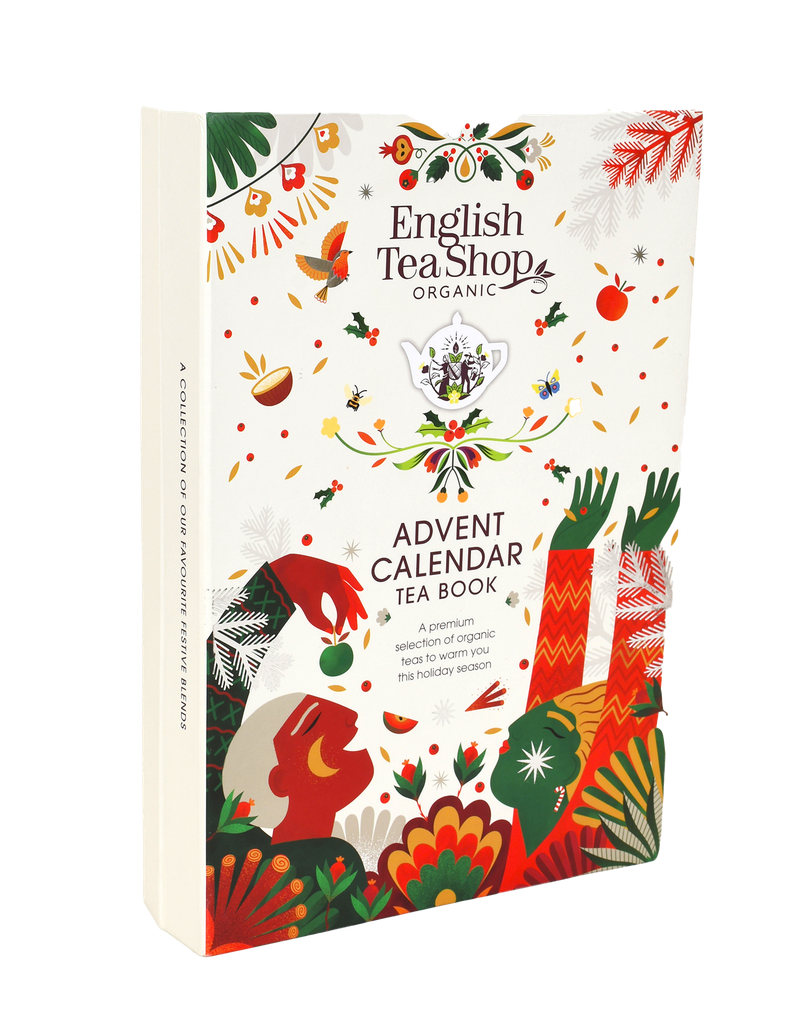 English Tea Shop Luomu Iso Teejoulukalenterikirja, valkoinen, 25pss (6 x 50g)  LK-BIO-149