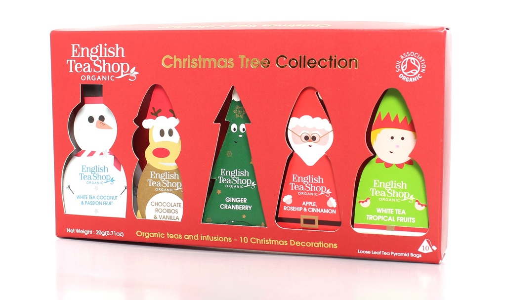English Tea Shop Luomu Jouluteepyramidit jouluhahmot 10pss (6 x 20 g) LK-BIO-149