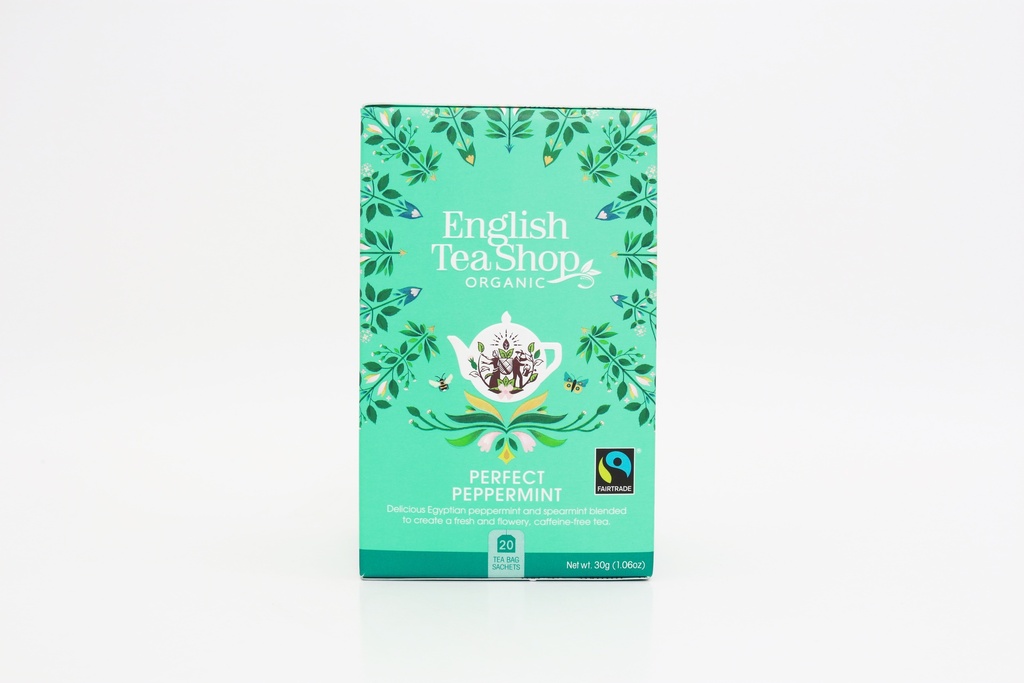 English Tea Shop Ekologisk örtte Perfect Peppermint, koffein fri 20 pss (6 x 30 g) FI-EKO-201