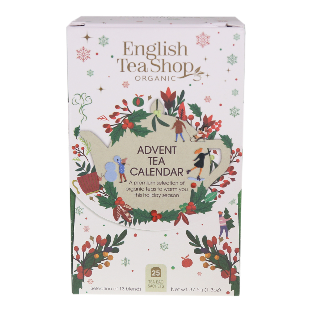 English Tea Shop Pieni Luomu Teejoulukalenteri, valkoinen 25pss (6 x 37,5g) FI-EKO-201