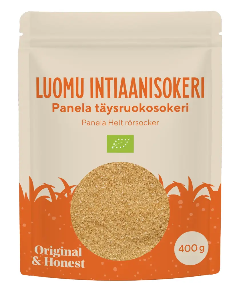 Original & Honest Luomu Intiaanisokeri 8 x 400 g FI-EKO-201
