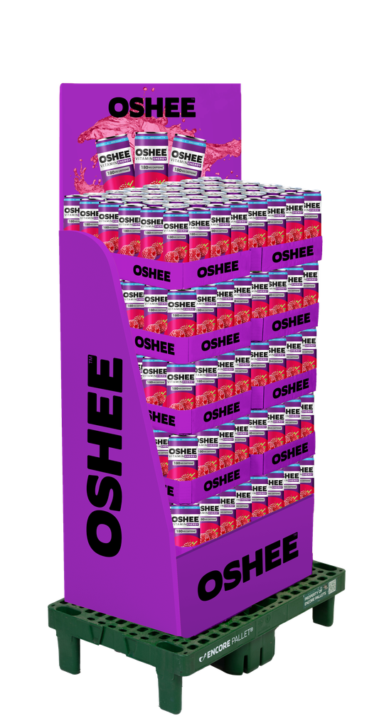 OSHEE Energy drink Raspberry 330ml Zero QPA (288tlk)