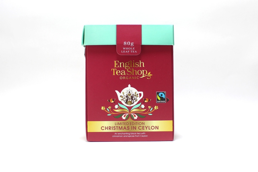 English Tea Shop Luomu Musta tee Christmas in Ceylon irtotee (6 x 80 g) LK-BIO-149