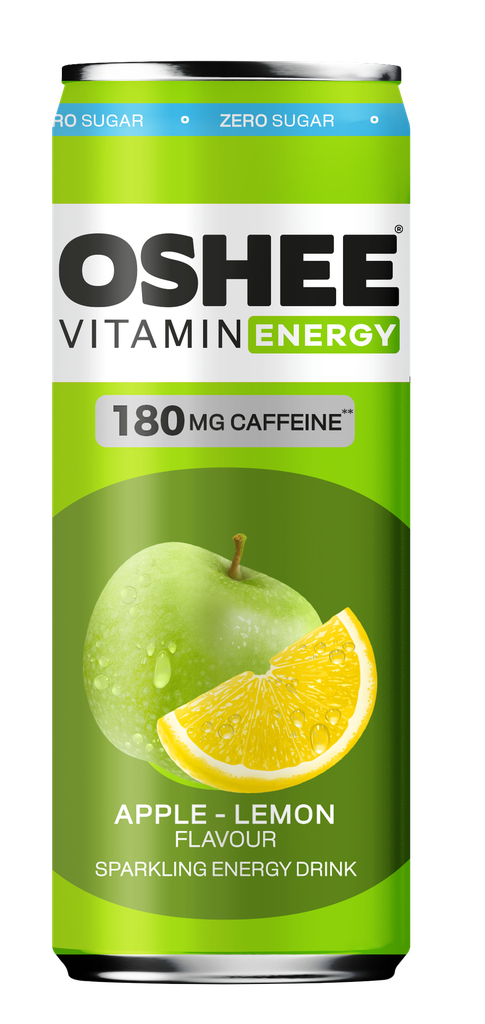 OSHEE Energy drink Apple & Lemon Zero 330ml x 24 (TLK 0,15€)