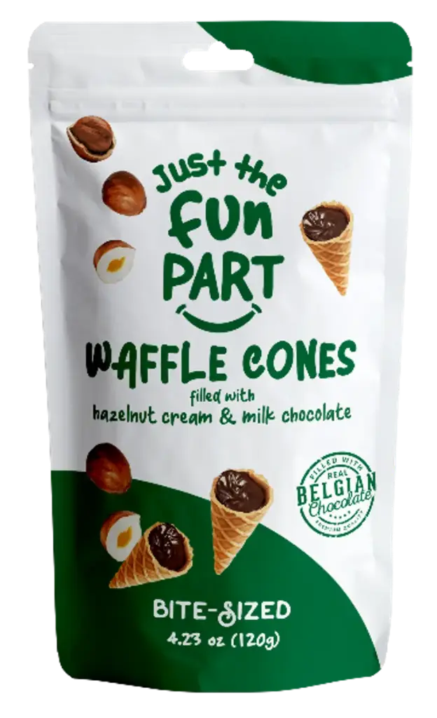 Just the Fun Part Hazelnut cream & Milk Chocolate Waffle cone 6x 120g