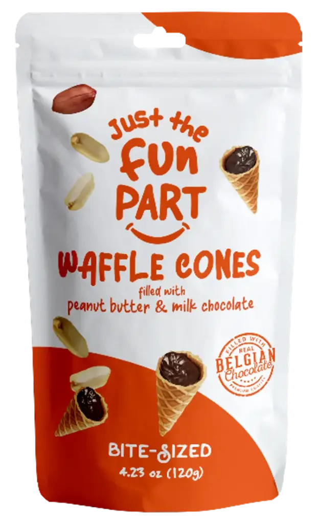 Just the Fun Part Milk Chocolate & Peanut butter Waffle cone 6x 120g