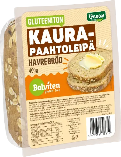 [10681] Balviten Gluteeniton Kaurapaahtoleipä 400g x 4