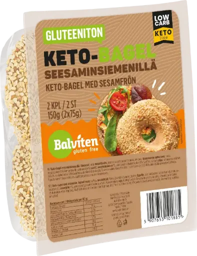 [10188] Balviten Gluteeniton Keto Bagel 2x75g x 12