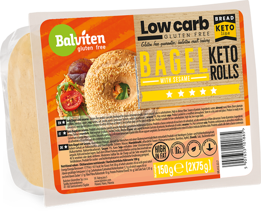 [10188] Balviten Gluteeniton Keto Bagel 2x75g x 12