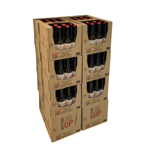 [Q-2984] Bottoms Up Organic Ginger Beer 1/4-pallet 330ml x 192 (SCAN) PL-EKO-07