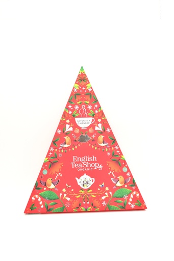 [06458] English Tea Shop Luomu Teejoulukalenteri Pyramidi, punainen 25 pss (6 x 50 g) LK-BIO-149