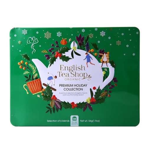 [05831] English Tea Shop Luomu Teelajitelma Premium Holiday Collection, vihreä 36 pss (6x54g) FI-EKO-201