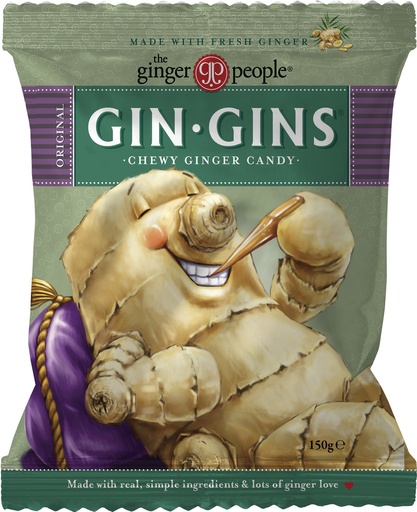 [94502] Gin Gins Original Inkiväärimakeinen 150g x 12