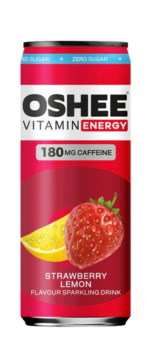 [42243] OSHEE Energy Drink Strawberry & Lemon Zero 330ml x 24 (TLK 0,15€)