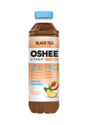 [25751] OSHEE Vitamiinitee Peach Zero 555 ml x 6 (KMP 0,20€)