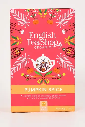 [06876] English Tea Shop Luomu Hauduke Pumpkin Spice, kofeiiniton 20 pss (6 x 30 g) LK-BIO-149