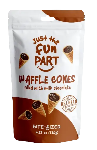 [01200] Just the Fun Part Milk Chocolate Waffle cone 6x 120g