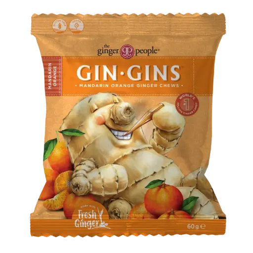 [98246] Gin Gins Mandarin Ginger Chew 60g x 12