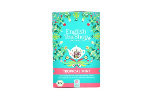 [07039] English Tea Shop Luomu Valkoinen tee Tropical Mint, kofeiiniton 20pss (6x40g)